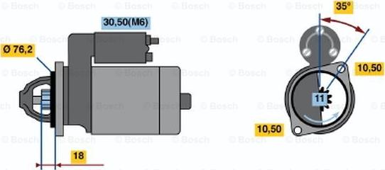 BOSCH 0 001 108 168 - Motorino d'avviamento autozon.pro