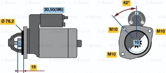 BOSCH 0 001 108 139 - Motorino d'avviamento autozon.pro