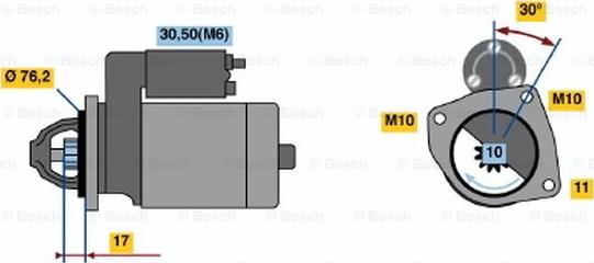 BOSCH 0 001 108 121 - Motorino d'avviamento autozon.pro