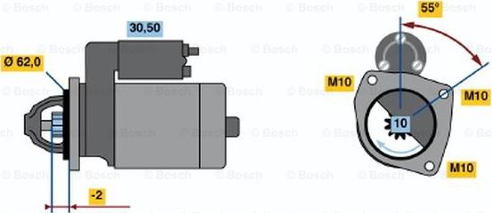 BOSCH 0 986 016 930 - Motorino d'avviamento autozon.pro