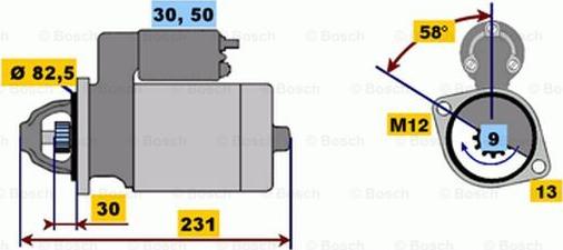 BOSCH 0 001 108 174 - Motorino d'avviamento autozon.pro