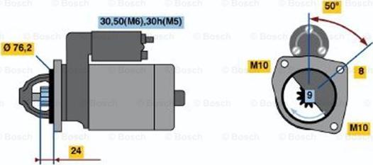 BOSCH 0 001 108 245 - Motorino d'avviamento autozon.pro