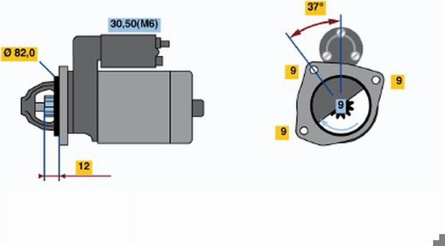 BOSCH 0 001 108 204 - Motorino d'avviamento autozon.pro