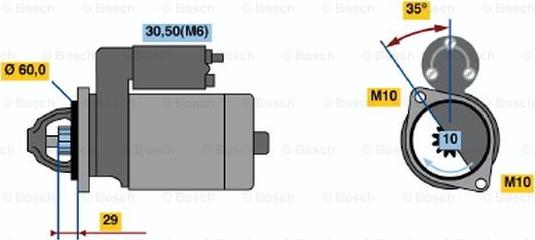 BOSCH 0 986 021 290 - Motorino d'avviamento autozon.pro