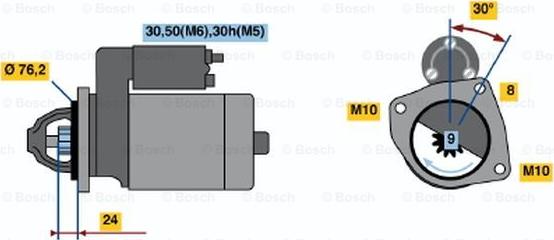 BOSCH 0 001 108 230 - Motorino d'avviamento autozon.pro