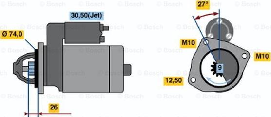 BOSCH 0 001 108 228 - Motorino d'avviamento autozon.pro