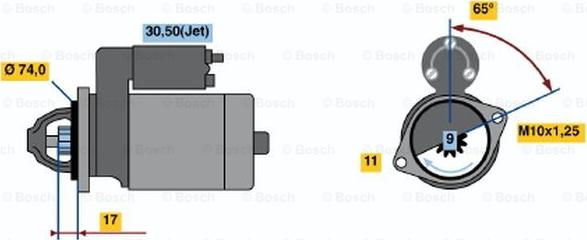 BOSCH 0 001 107 448 - Motorino d'avviamento autozon.pro