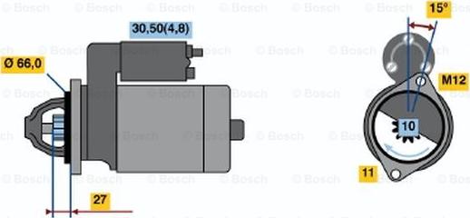 BOSCH 0 001 107 508 - Motorino d'avviamento autozon.pro