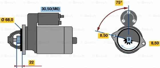 BOSCH 0 001 107 401 - Motorino d'avviamento autozon.pro