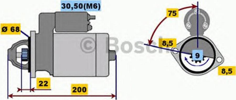 BOSCH 0001107408 - Motorino d'avviamento autozon.pro