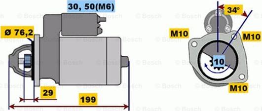 BOSCH 0 001 107 407 - Motorino d'avviamento autozon.pro