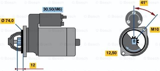 BOSCH 0 001 107 431 - Motorino d'avviamento autozon.pro