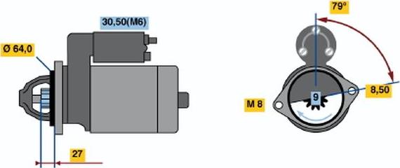 BOSCH 0 001 107 437 - Motorino d'avviamento autozon.pro