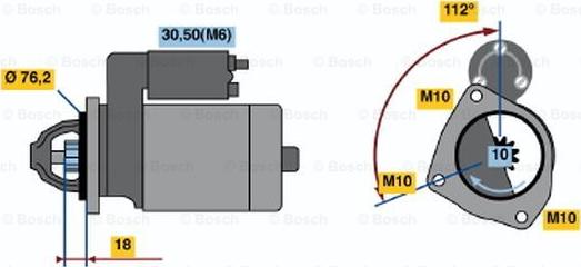 BOSCH 0 001 107 501 - Motorino d'avviamento autozon.pro