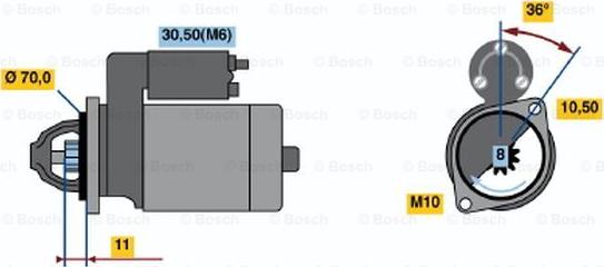 BOSCH 0 001 107 093 - Motorino d'avviamento autozon.pro