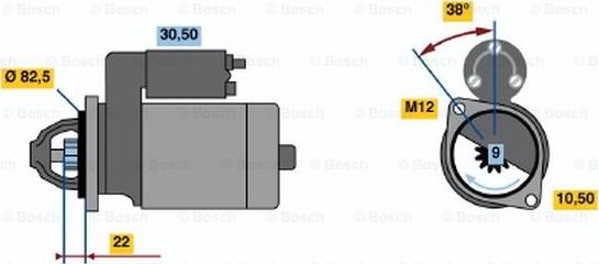 BOSCH 0 001 107 044 - Motorino d'avviamento autozon.pro