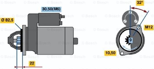 BOSCH 0 001 107 045 - Motorino d'avviamento autozon.pro