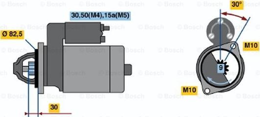 BOSCH 0 001 107 048 - Motorino d'avviamento autozon.pro