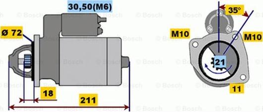 BOSCH 0 001 107 059 - Motorino d'avviamento autozon.pro