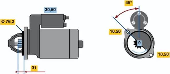 BOSCH 0001107058 - Motorino d'avviamento autozon.pro