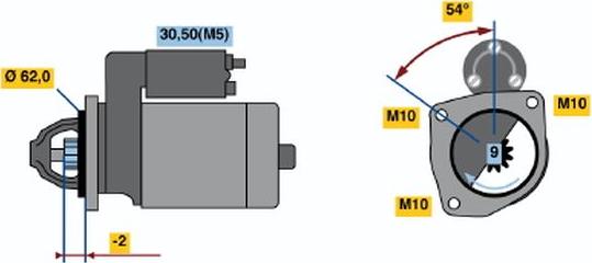 BOSCH 0001107063 - Motorino d'avviamento autozon.pro