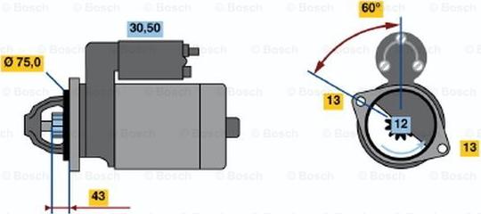 BOSCH 0 001 107 080 - Motorino d'avviamento autozon.pro