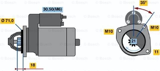 BOSCH 0 001 107 082 - Motorino d'avviamento autozon.pro