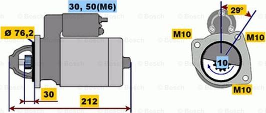 BOSCH 0 001 107 087 - Motorino d'avviamento autozon.pro