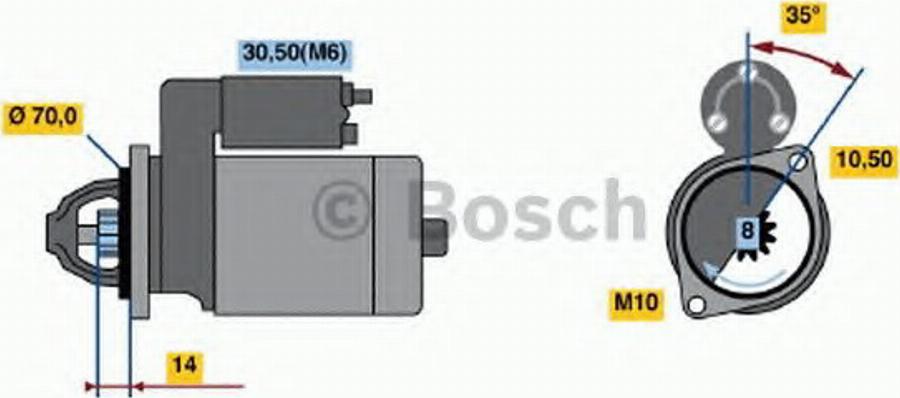 BOSCH 0001107038 - Motorino d'avviamento autozon.pro