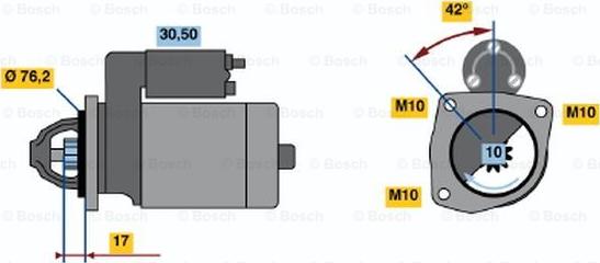 BOSCH 0 001 107 027 - Motorino d'avviamento autozon.pro