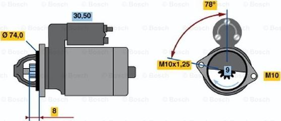 BOSCH 0 001 107 079 - Motorino d'avviamento autozon.pro