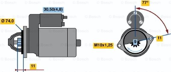 BOSCH 0 001 107 075 - Motorino d'avviamento autozon.pro