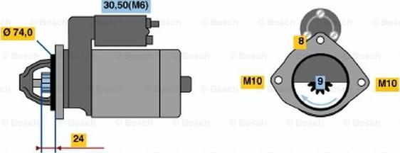 BOSCH 0 001 115 045 - Motorino d'avviamento autozon.pro