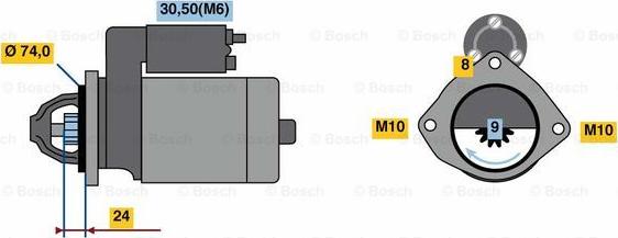 BOSCH 0 001 115 040 - Motorino d'avviamento autozon.pro