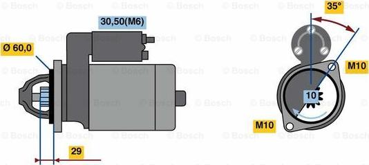 BOSCH 0 001 115 051 - Motorino d'avviamento autozon.pro