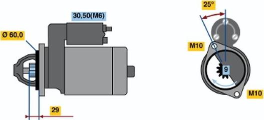 BOSCH 0 001 115 005 - Motorino d'avviamento autozon.pro