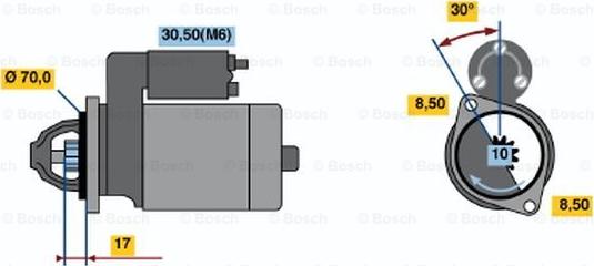 BOSCH 0 001 115 008 - Motorino d'avviamento autozon.pro