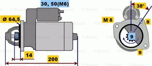 BOSCH 0 001 116 005 - Motorino d'avviamento autozon.pro