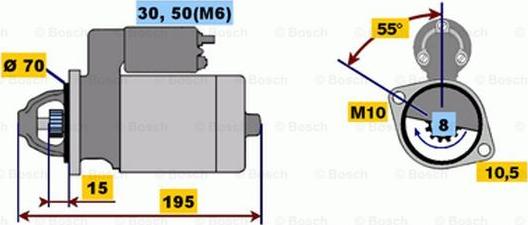 BOSCH 0 001 116 006 - Motorino d'avviamento autozon.pro