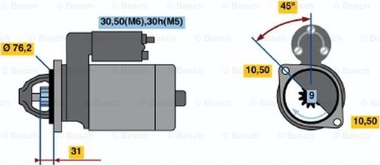 BOSCH 0 001 110 041 - Motorino d'avviamento autozon.pro