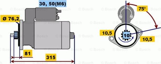 BOSCH 0 001 110 059 - Motorino d'avviamento autozon.pro