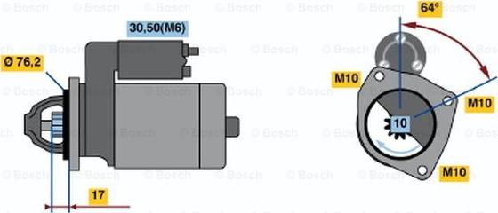 BOSCH 0 001 110 065 - Motorino d'avviamento autozon.pro