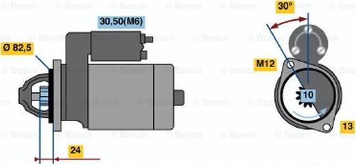 BOSCH 0 001 110 060 - Motorino d'avviamento autozon.pro