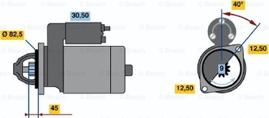 BOSCH 0 001 110 009 - Motorino d'avviamento autozon.pro