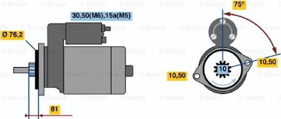 BOSCH 0 001 110 081 - Motorino d'avviamento autozon.pro