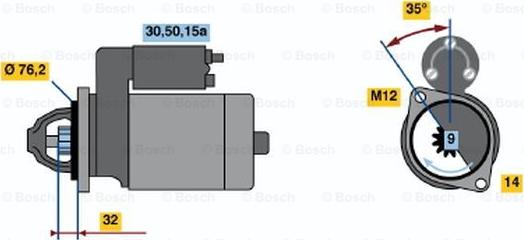 BOSCH 0 001 110 029 - Motorino d'avviamento autozon.pro