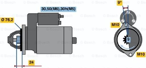 BOSCH 0 001 110 071 - Motorino d'avviamento autozon.pro