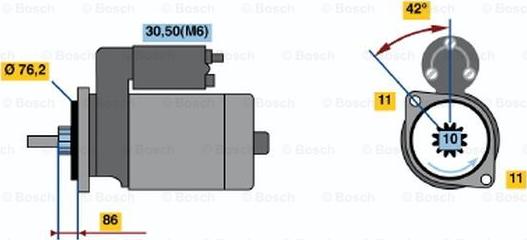 BOSCH 0 001 110 073 - Motorino d'avviamento autozon.pro