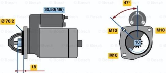 BOSCH 0 001 110 104 - Motorino d'avviamento autozon.pro