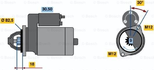 BOSCH 0 001 110 122 - Motorino d'avviamento autozon.pro